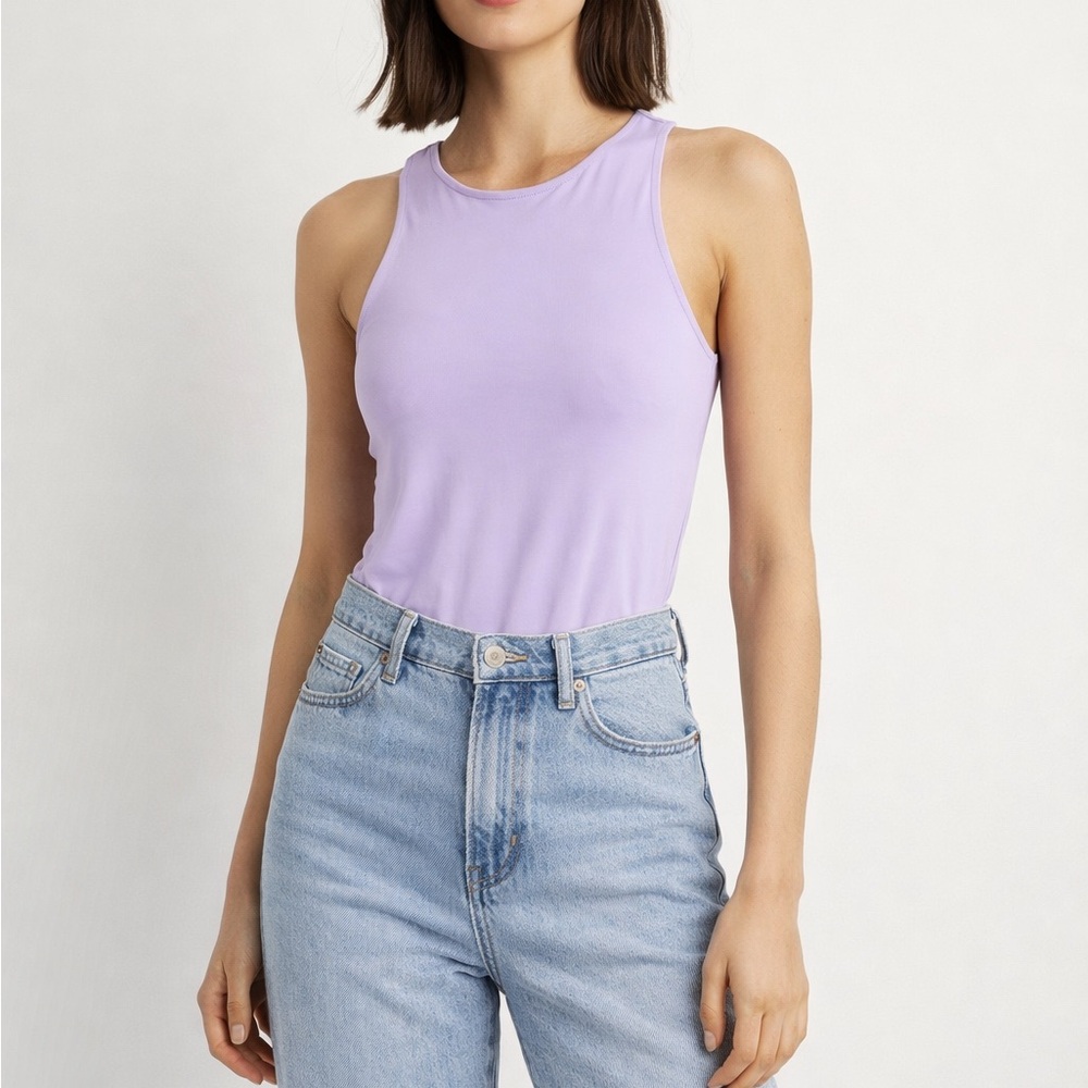 Express Lavender Sleeveless Tank Top Bodysuit
